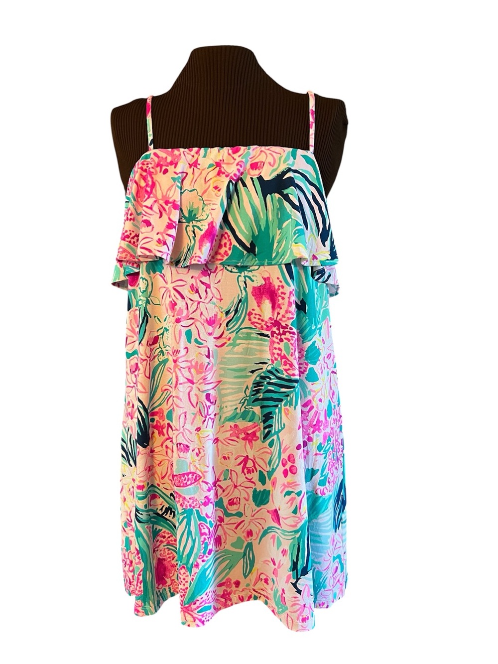 Lilly Pulitzer NWT Annastasha Via Flora Print Dress Women’s M Strap Sleeveless